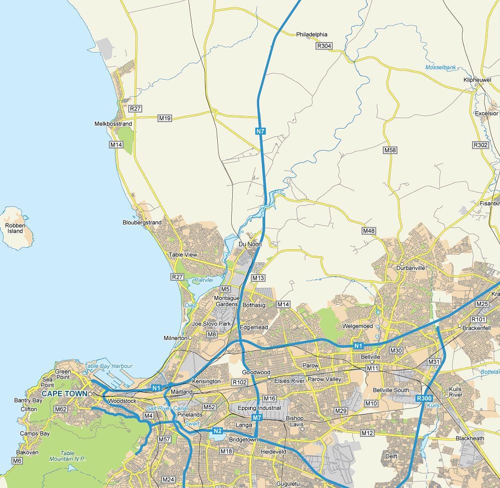 नक्शे के dunoon केप टाउन