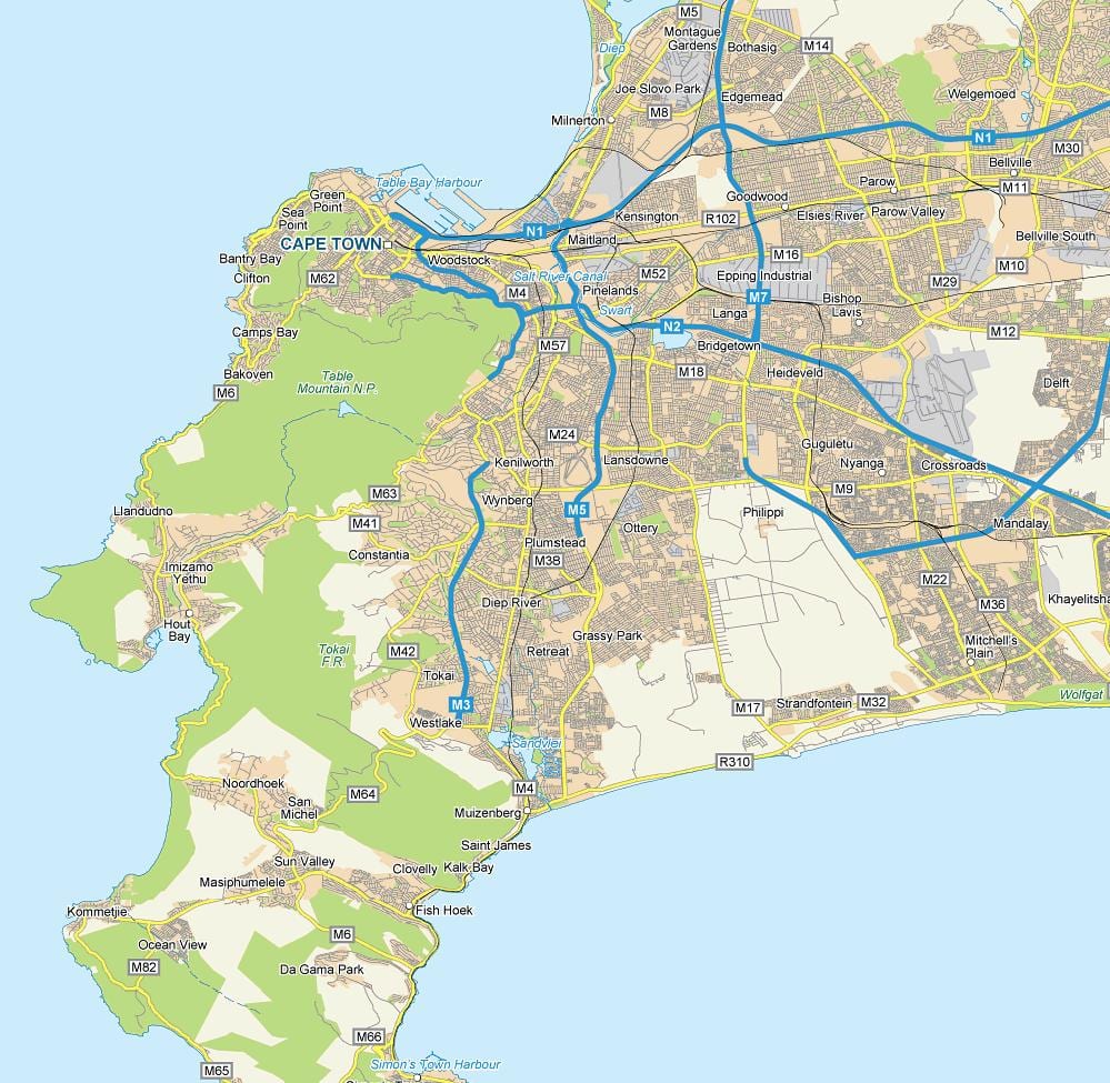 मानचित्र की सड़क के नक्शे के plumstead केप टाउन