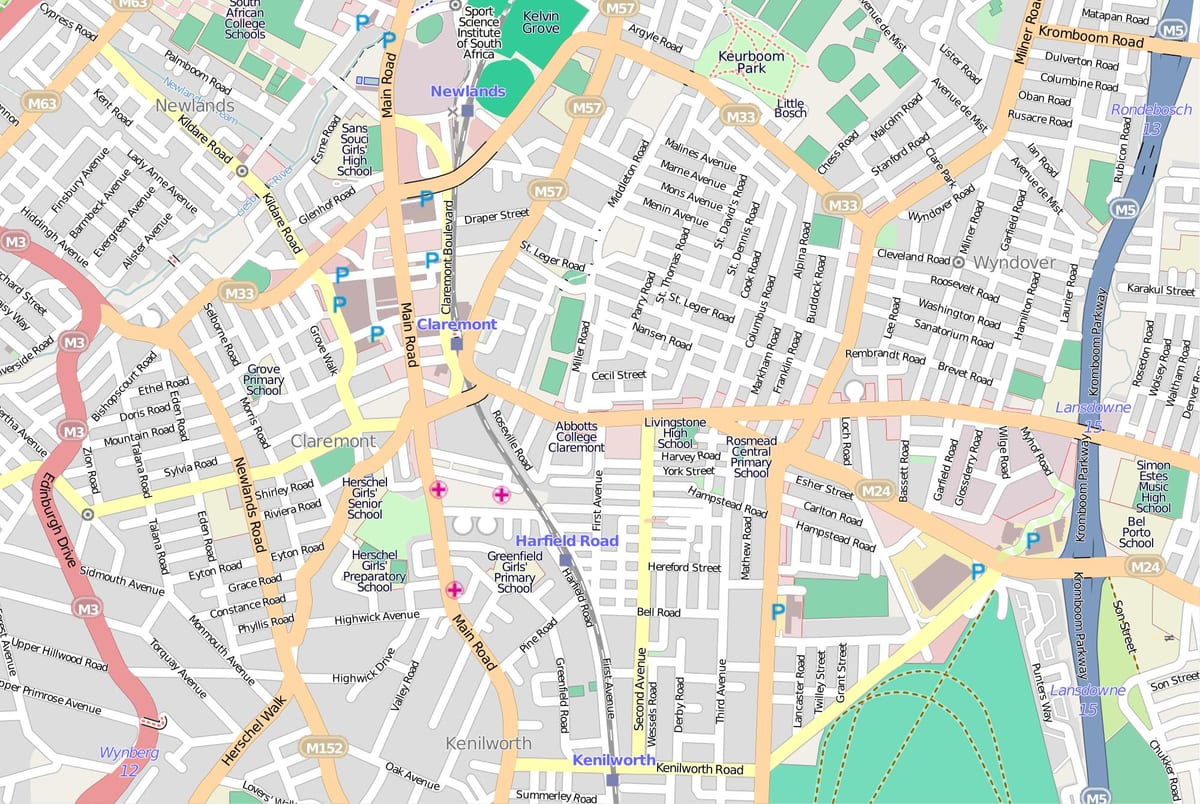 नक्शे के हवाई नक्शे के केप टाउन