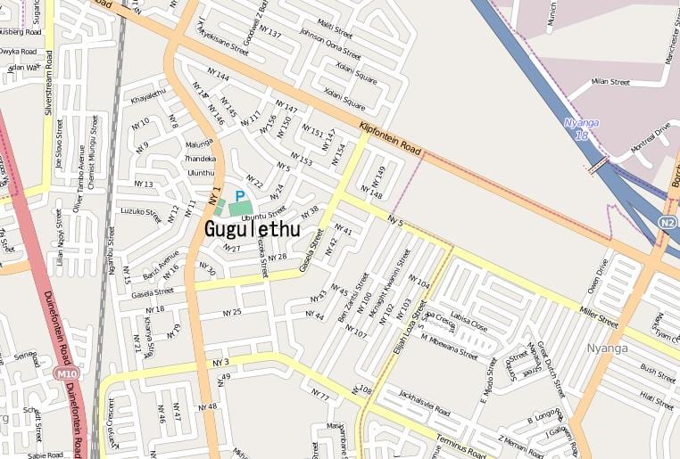 नक्शे के gugulethu केप टाउन