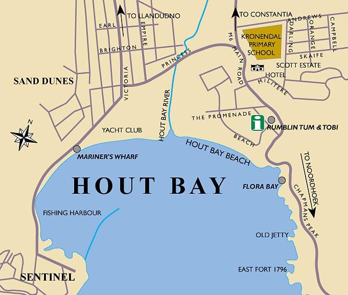 नक्शे के hout bay नक्शा केप टाउन