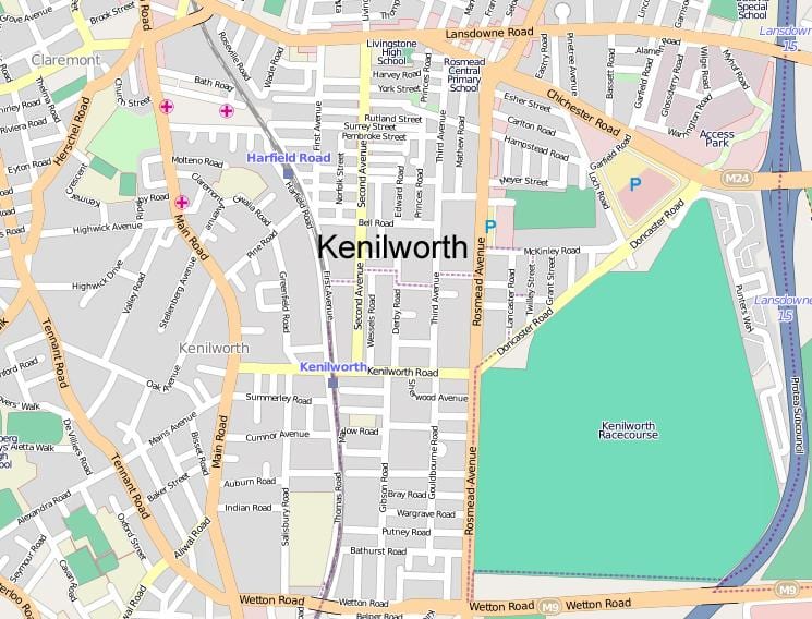 नक्शे के kenilworth केप टाउन