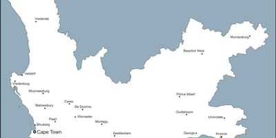 खाली नक्शे के केप टाउन