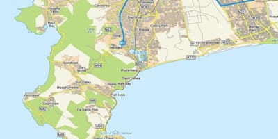 नक्शे के muizenberg केप टाउन