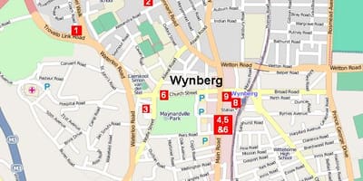  नक्शे के wynberg केप टाउन
