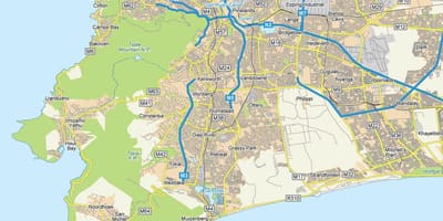 मानचित्र की सड़क के नक्शे के plumstead केप टाउन