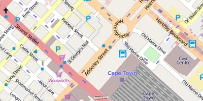 नक्शे के heerengracht स्ट्रीट, केप टाउन