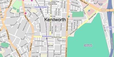 नक्शे के kenilworth केप टाउन