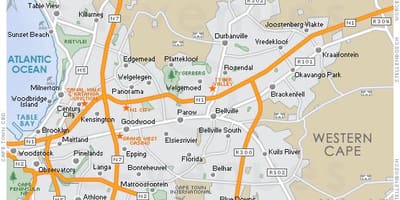 नक्शे के plattekloof केप टाउन